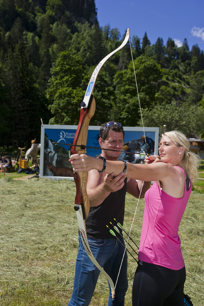 Einschulung mit Pfeil und Bogen